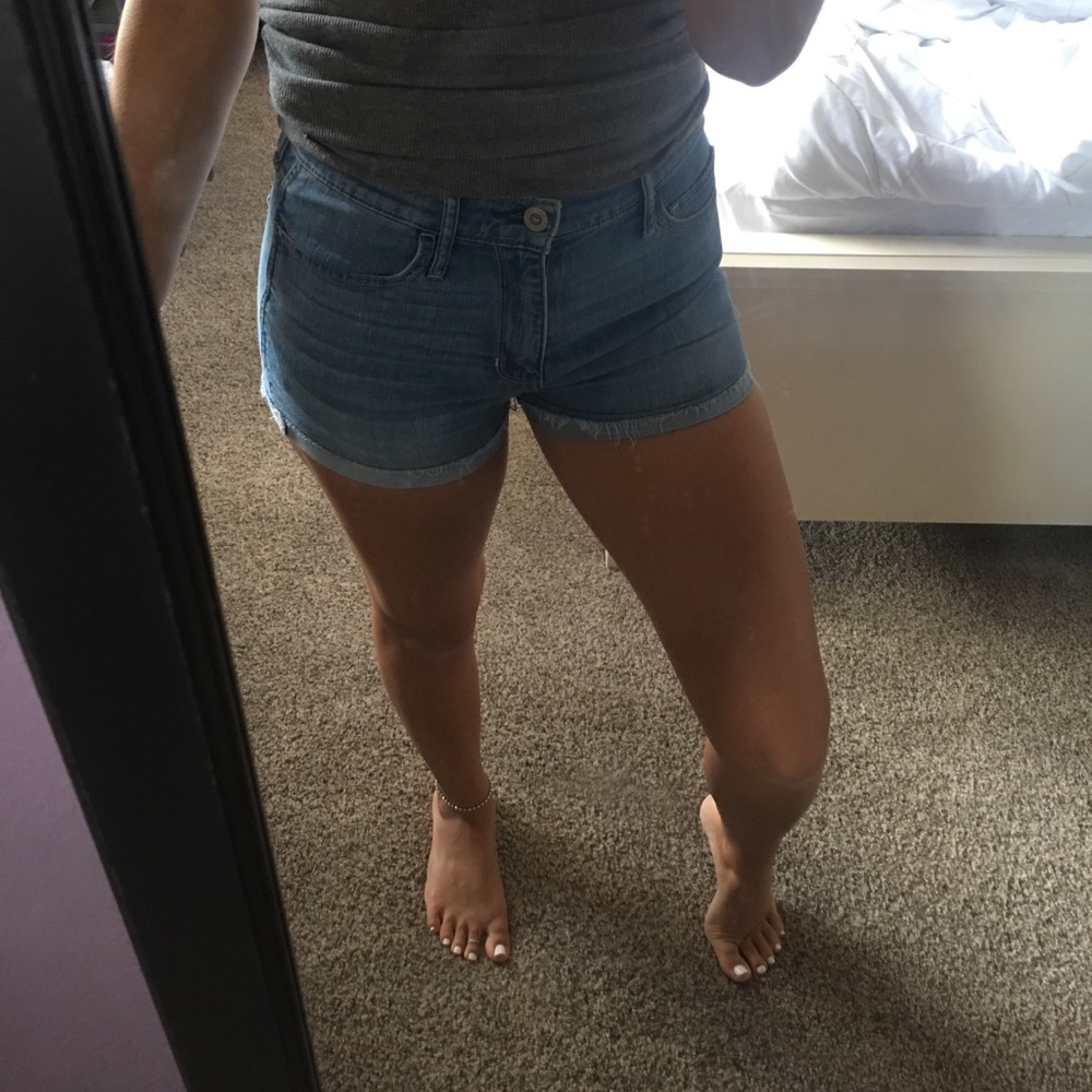 light jean shorts